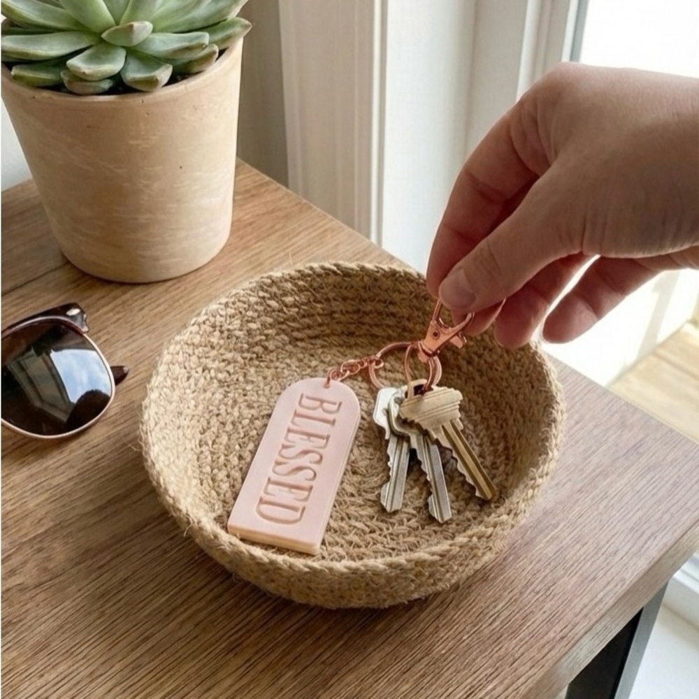 Pink 'Blessed' Keychain - Picture 4 of 7
